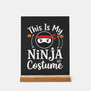 Lustiges Ninja-Kostüm Halloween-Design_1 Acrylschild
