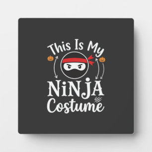 Lustiges Ninja-Kostüm Halloween-Design_1 Fotoplatte