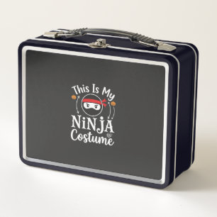 Lustiges Ninja-Kostüm Halloween-Design_1 Metall Brotdose