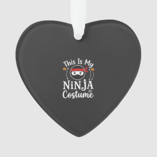 Lustiges Ninja-Kostüm Halloween-Design_1 Ornament