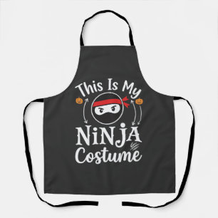 Lustiges Ninja-Kostüm Halloween-Design_1 Schürze