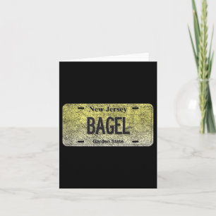 Lustiges Nj State Vanity Nummernschild Bagel Karte