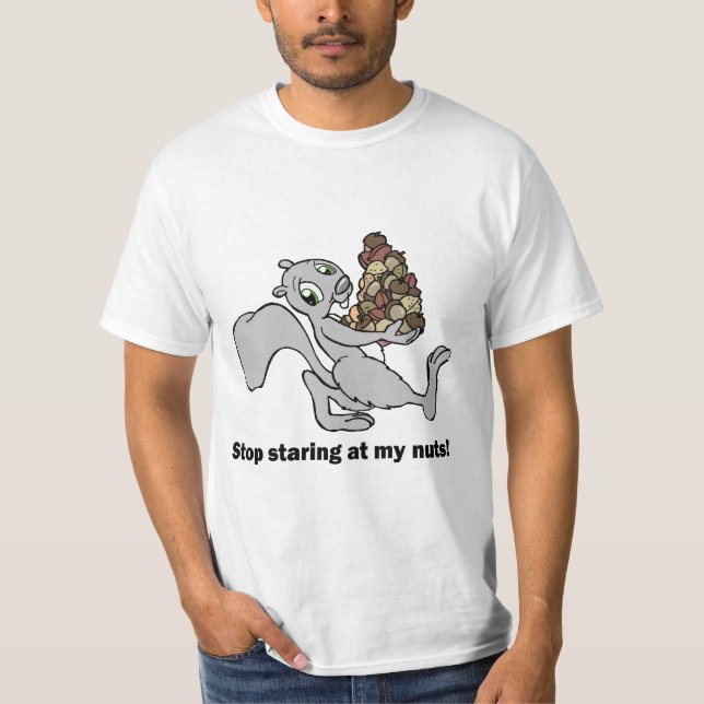 Lustiges nuts Eichhörnchen T-Shirt (Vorderseite)
