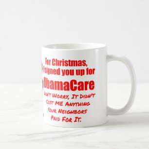 Lustiges ObamaCare Weihnachten Kaffeetasse