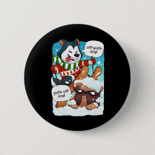 Lustiges Off-Piste-Hund-Piste-Off-lustiges Skifahr Button