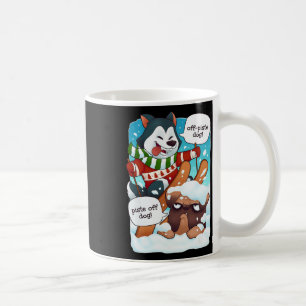 Lustiges Off-Piste-Hund-Piste-Off-lustiges Skifahr Kaffeetasse
