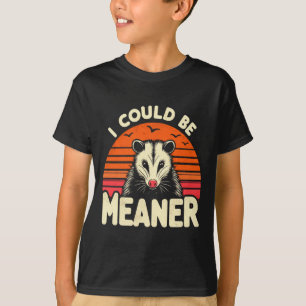 Lustiges Opossum, ich könnte gemeiner Retro Opossu T-Shirt