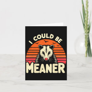 Lustiges Opossum, ich könnte gemeiner sein Retro O Karte