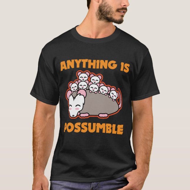 Lustiges Opossum-Opossum-Wortspiel alles ist T-Shirt (Vorderseite)