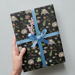 Lustiges Opossum-Schreien-Possum-Geschenkpapier Geschenkpapier