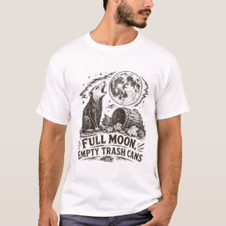 Lustiges Opossum Vollmond, leere Mülltonnen Shirt