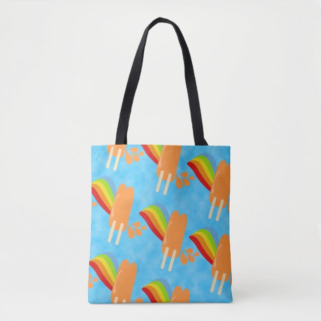 Lustiges Orange Frozen Pops Muster Tasche (Vorderseite)
