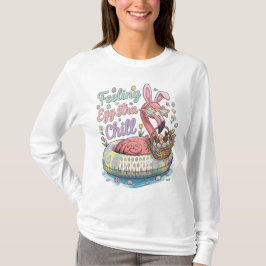 Lustiges Oster-Flamingo-Gefühl Eggstra Chill Cute T-Shirt