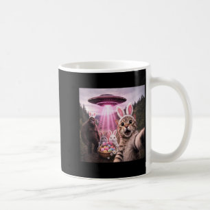 Lustiges Osterkatzen-Selfie mit Kaninchen Hase Big Kaffeetasse