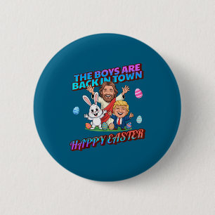 Lustiges Ostern Jesus Osterhase Trump Jungen sind  Button
