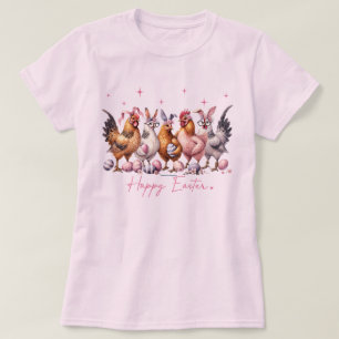 Lustiges Ostern T-Shirt – Osterhuhn Hasen