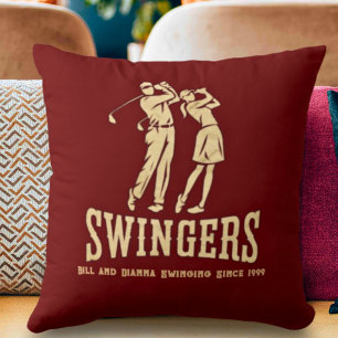 Lustiges Paar individuell Golf-Geschenk passend Kissen