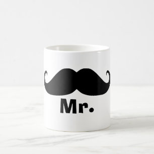 lustiges Paar-Tassen-Set x2, Herr u. Frau Kaffeetasse