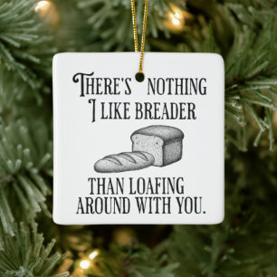Lustiges Paar-Wortwitz-Brot-Geschenk Keramikornament