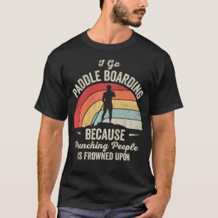 Lustiges Paddle Boarding Retro Vintage T-Shirt