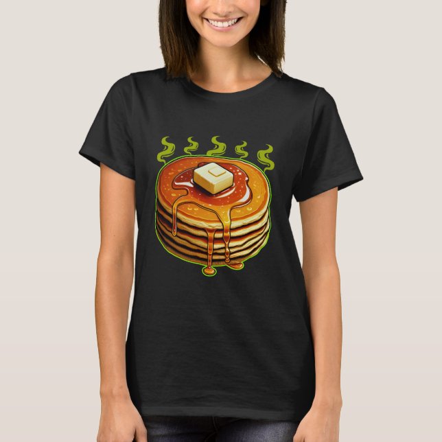 lustiges Pancake-Design für Liebhaber T-Shirt (Vorderseite)