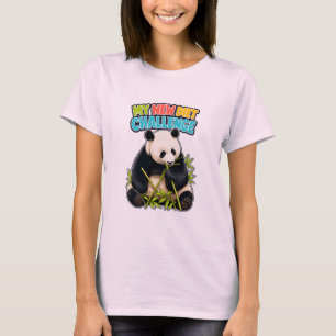 Lustiges Panda-Diät-Challenge-T-Shirt für Frauen T-Shirt