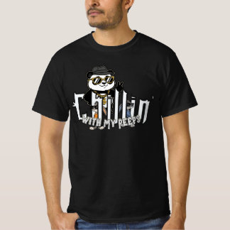 Lustiges Panda-T-Shirt "Chillen mit meinen Leuten" T-Shirt