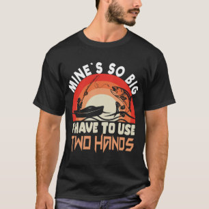 Lustiges Papa-Angler-Shirt Meins ist groß Zwei T-S T-Shirt