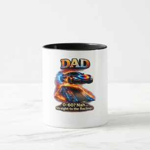 Lustiges Papa-Autoshirt – „0–60? Nö… Direkt zum Tasse