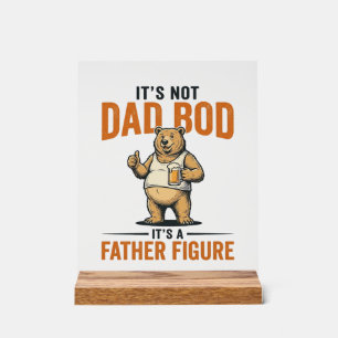Lustiges Papa-Bod-Vater-Figur-Bär-Bier-Shirt_1 Acrylschild