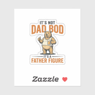Lustiges Papa-Bod-Vater-Figur-Bär-Bier-Shirt_1 Aufkleber