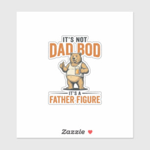 Lustiges Papa-Bod-Vater-Figur-Bär-Bier-Shirt_1 Aufkleber