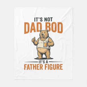 Lustiges Papa-Bod-Vaterfigur-Bär-Bier-Shirt_1 Fleecedecke