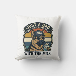 Lustiges Papa Deutscher Schäferhund Milch Retro-Sh Kissen