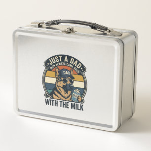 Lustiges Papa Deutscher Schäferhund Milch Retro-Sh Metall Brotdose