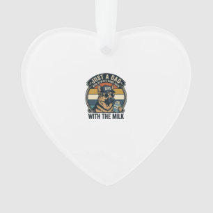 Lustiges Papa Deutscher Schäferhund Milch Retro-Sh Ornament