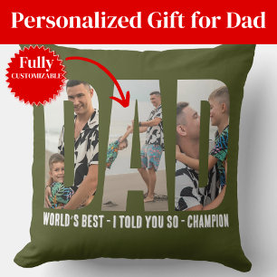 Lustiges Papa-Foto-Wurfkissen Humor Streich Witz Kissen