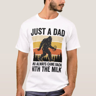 Lustiges Papa Kam Mit Der Milch Zurück Vintage-Shi T-Shirt