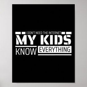 Lustiges Papa-Shirt von Kindern Männer Lustiger Va Poster