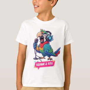 Lustiges Papageien-Singen-Karaoke-T-Shirt  T-Shirt