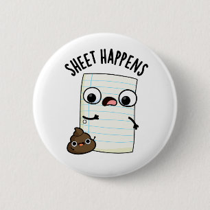 Lustiges Papier-Wortspiel Button