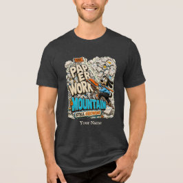 Lustiges Papierkram-Berg Personalized Shirt, Custo Tri-Blend Shirt