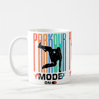 Lustiges Parkour-Hindernisparcours-Design für Frau Kaffeetasse