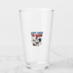 Lustiges Patriotisches Hahn Feuerwerk Bier T-Shirt Glas