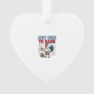 Lustiges Patriotisches Hahn Feuerwerk Bier T-Shirt Ornament