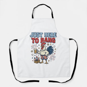 Lustiges Patriotisches Hahn Feuerwerk Bier T-Shirt Schürze