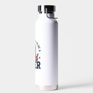 Lustiges Patriotisches Kaltbier Vintage Vector-Shi Trinkflasche