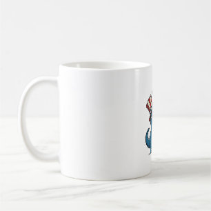 Lustiges patriotisches T-Rex-Feuerwerk-Shirt-Desig Kaffeetasse