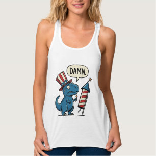 Lustiges patriotisches T-Rex-Feuerwerk-Shirt-Desig Tank Top
