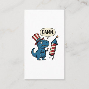 Lustiges Patriotisches T-Rex-Feuerwerk-Shirt-Desig Visitenkarte